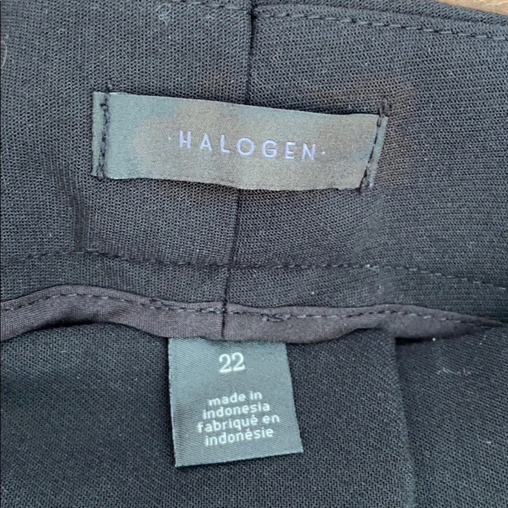 NWT‎ Halogen Ela Taylor Straight Leg Pants Black 22 - Picture 5 of 5